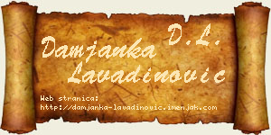 Damjanka Lavadinović vizit kartica